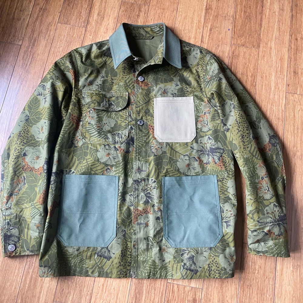 L NWT Doppiaa Floral Jacket | 38 US (48 IT) Military Green Made In Italy